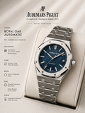 Octagonal Bezel Automatic Steel Sports Watch – Blue Textured Dial | HS Store