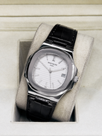 Patek Philippe Nautilus Style Leather Strap Watch HS STORE