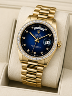 Gold Blue Ombre Dial Watch | HS Store
