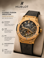 Rose Gold Skeleton Chronograph Watch – Grey Suede Strap