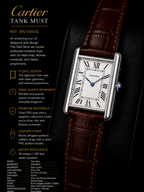 Cartier Tank Style Watch Leather | Luxury Rectangular Design | HS Store