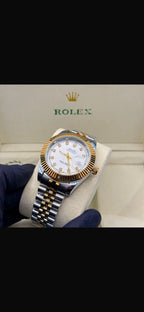 Rolex Datejust Two Tone White Diamond Dial Watch | Luxury Jubilee Watch | HS Store HS STORE