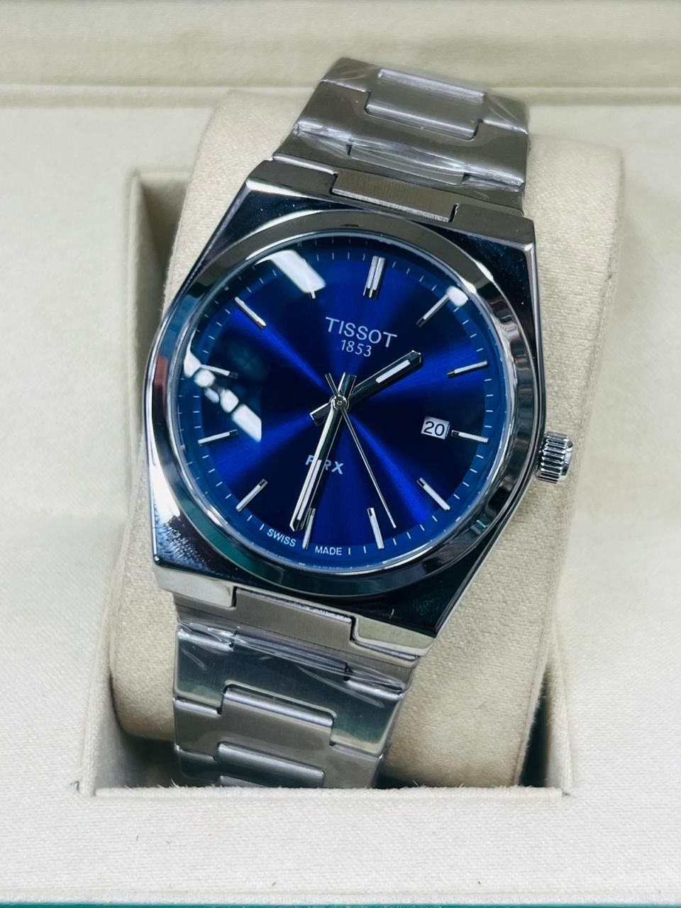 Tissot PRX Blue Sunburst Watch