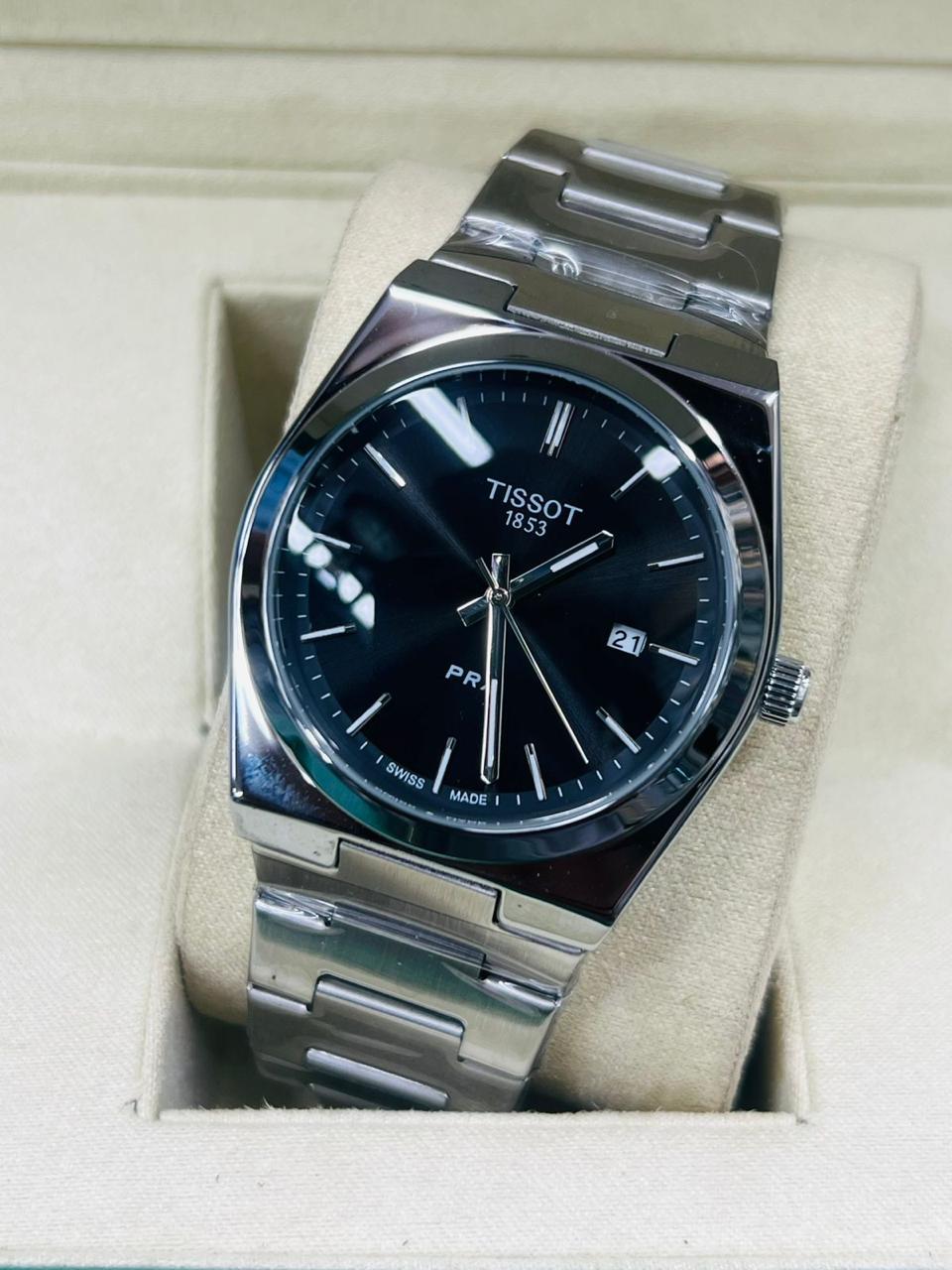 Tissot PRX Black Sunburst Watch