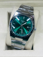 Tissot PRX Green Sunburst Watch