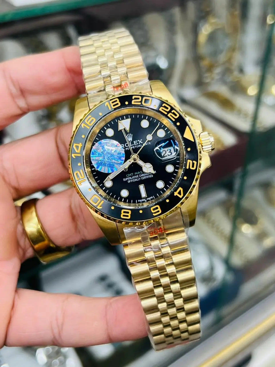 Rolex GMT Master II Gold Black Jubilee Watch | Luxury Automatic Style | HS Store HS STORE