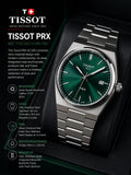 Tissot PRX Green Sunburst Watch