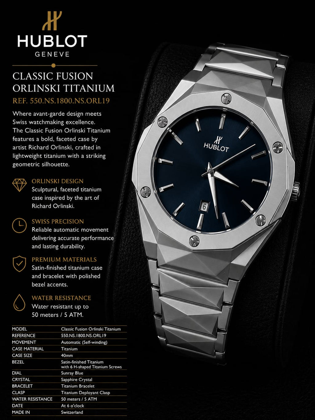 Hublot Classic Fusion Orlinski Blue Watch
