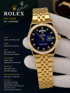 Gold Blue Ombre Dial Watch | HS Store