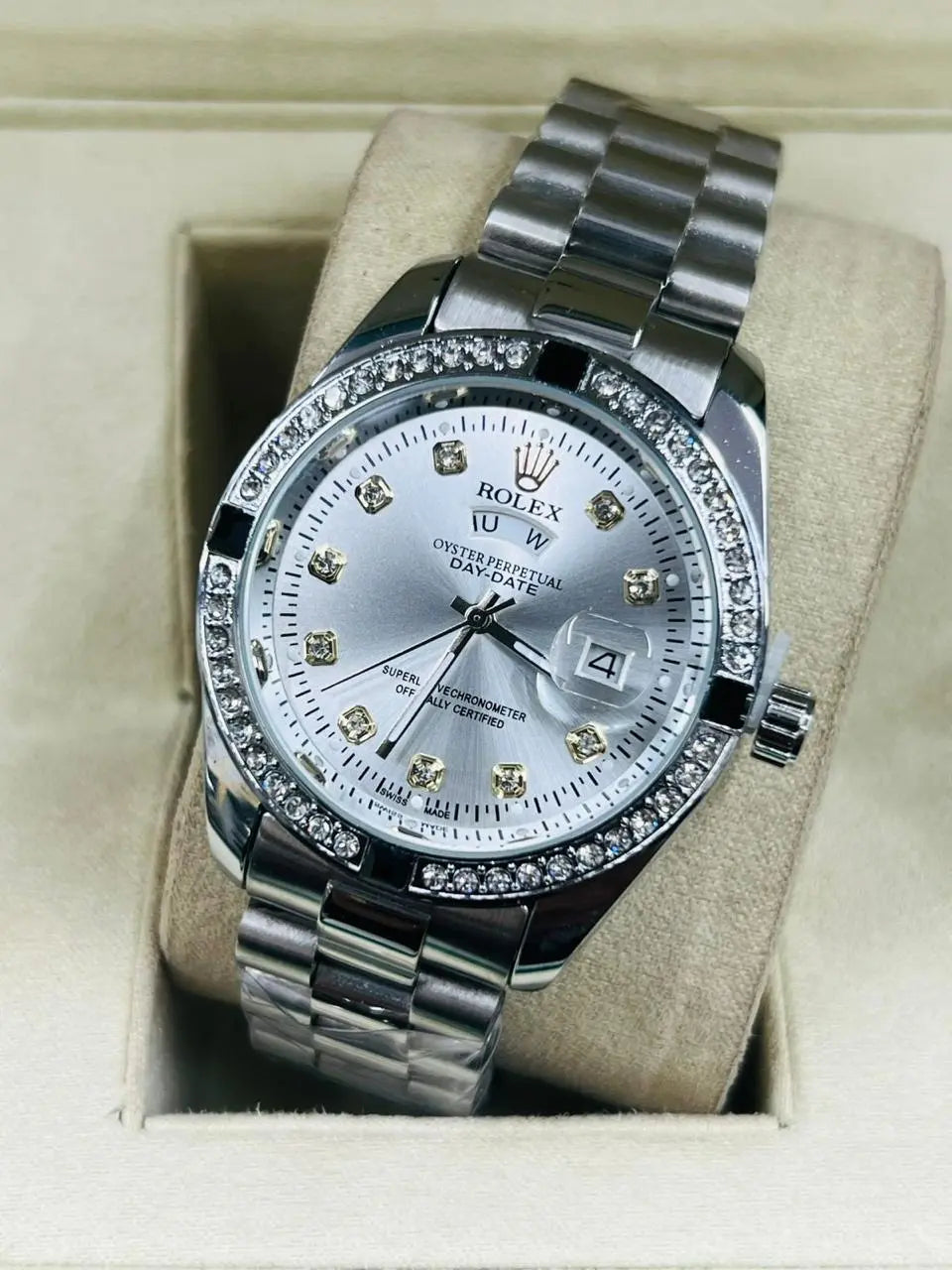 Rolex Day-Date | Luxury Stainless Steel Quartz Watch HS STORE
