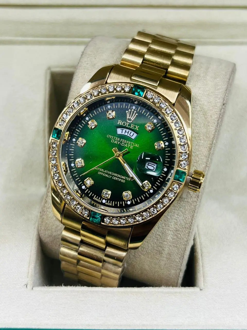 Rolex Day-Date | Luxury Stainless Steel Quartz Watch HS STORE