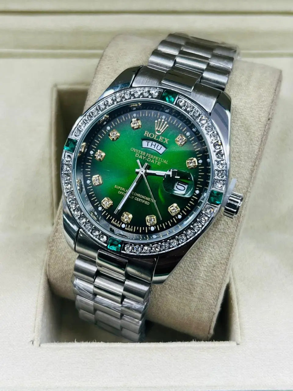 Rolex Day-Date | Luxury Stainless Steel Quartz Watch HS STORE