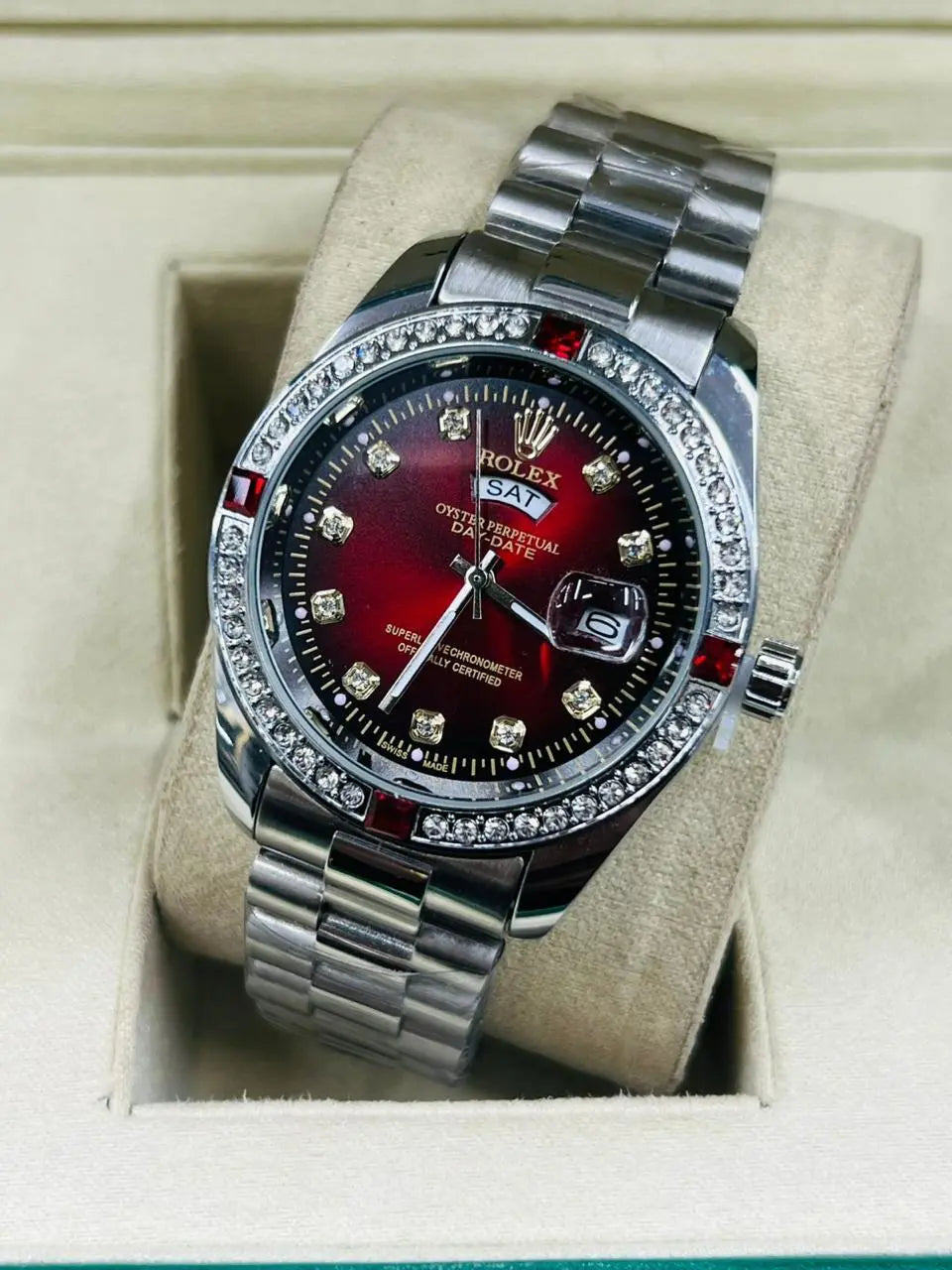 Rolex Day-Date | Luxury Stainless Steel Quartz Watch HS STORE