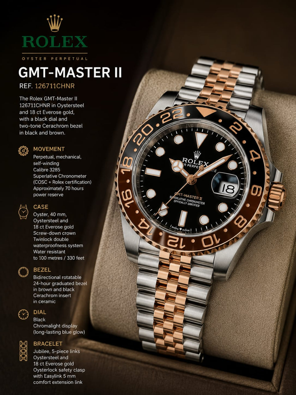 Rolex GMT-Master II Two Tone Jubilee Watch | HS Store