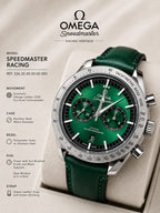 Omega Speedmaster Green Dial Leather Watch | HS Store