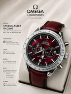 Omega Speedmaster Burgundy Leather Watch | HS Store