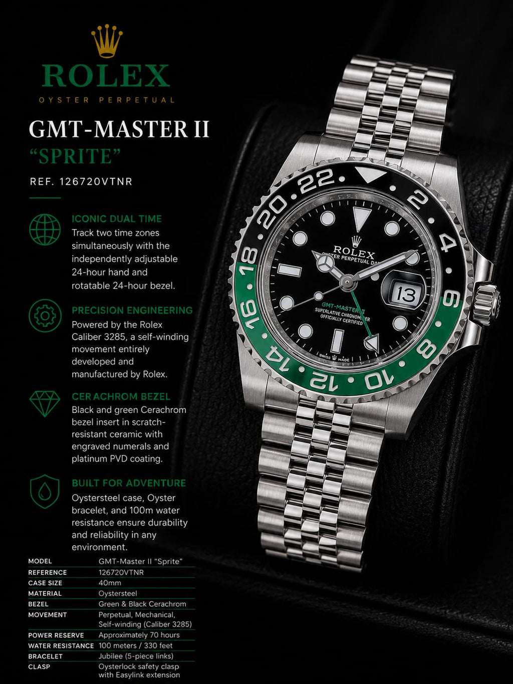 Rolex GMT-Master II Sprite Jubilee Watch | HS Store